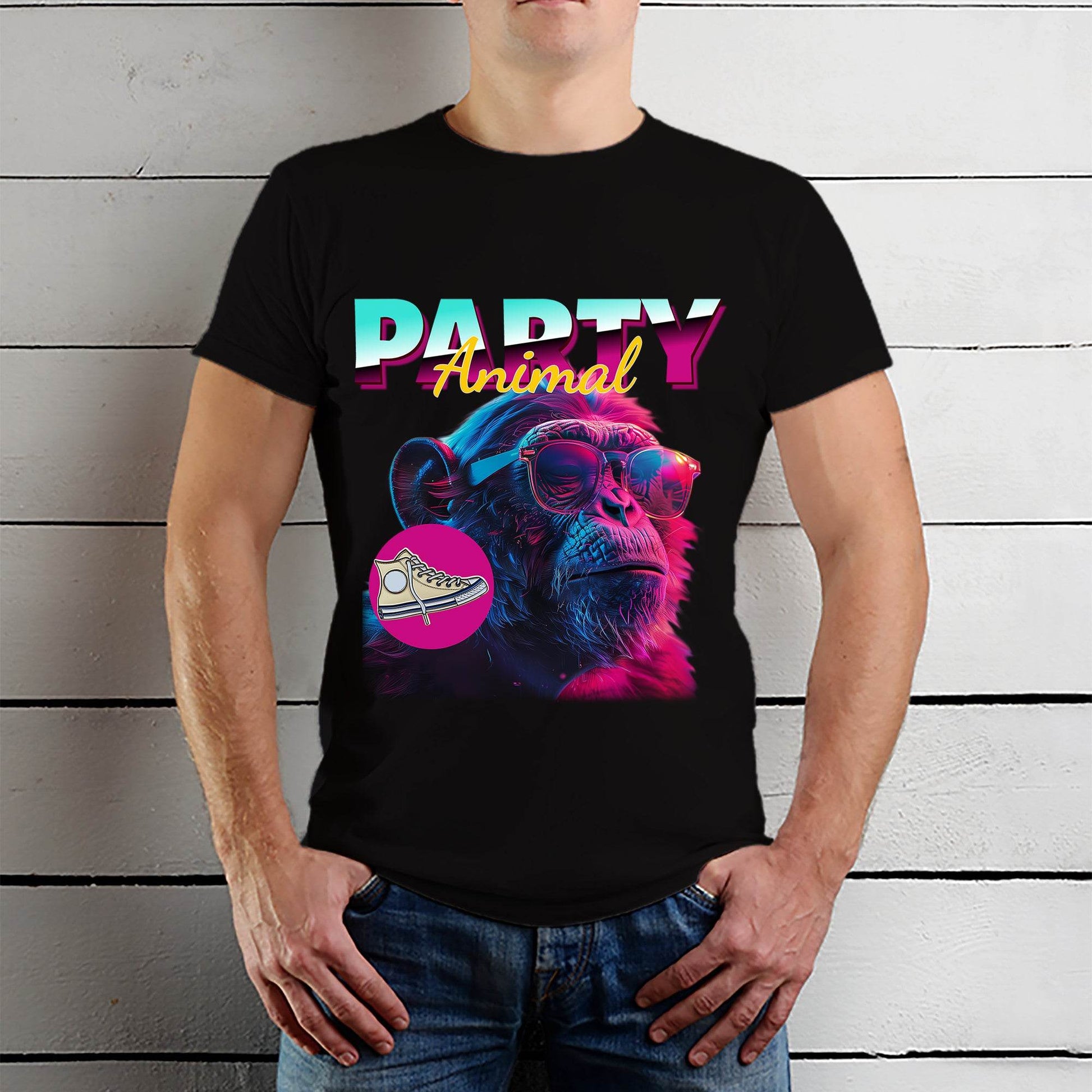 Party Animal - Unisex Round Neck Regular Fit 100% Combed Cotton Half Sleeve T-Shirt - Mojilo Mart