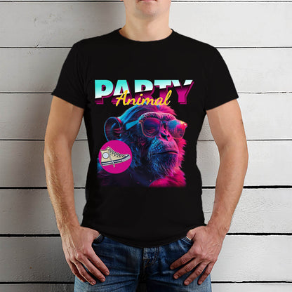 Party Animal - Unisex Round Neck Regular Fit 100% Combed Cotton Half Sleeve T-Shirt - Mojilo Mart
