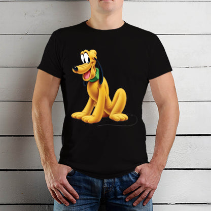 Pluto Printed - Unisex Round Neck Regular Fit 100% Combed Cotton Half Sleeve T-Shirt - Mojilo Mart
