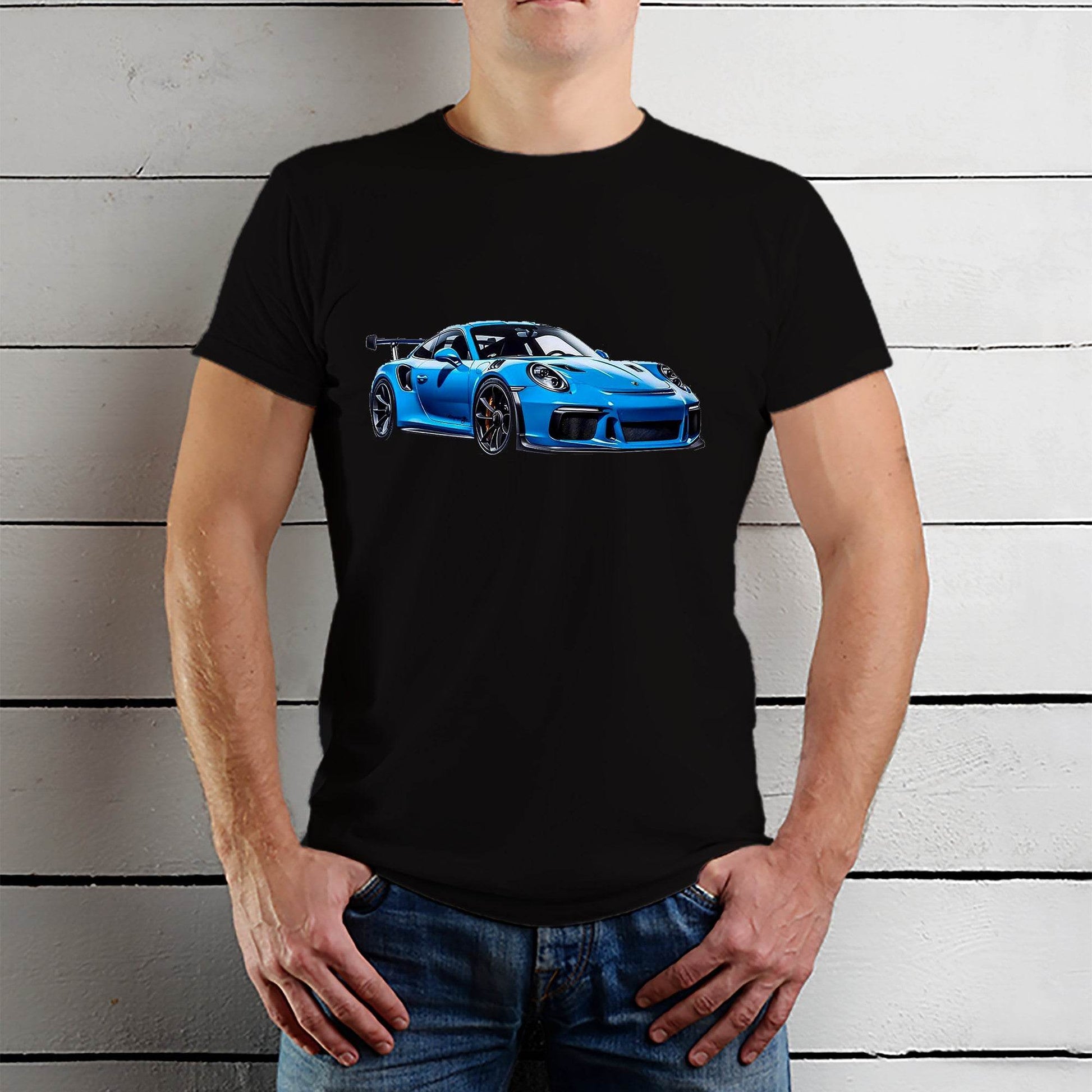 Porsche 911 GT3 Car - Unisex Round Neck Regular Fit 100% Combed Cotton Half Sleeve T-Shirt - Mojilo Mart