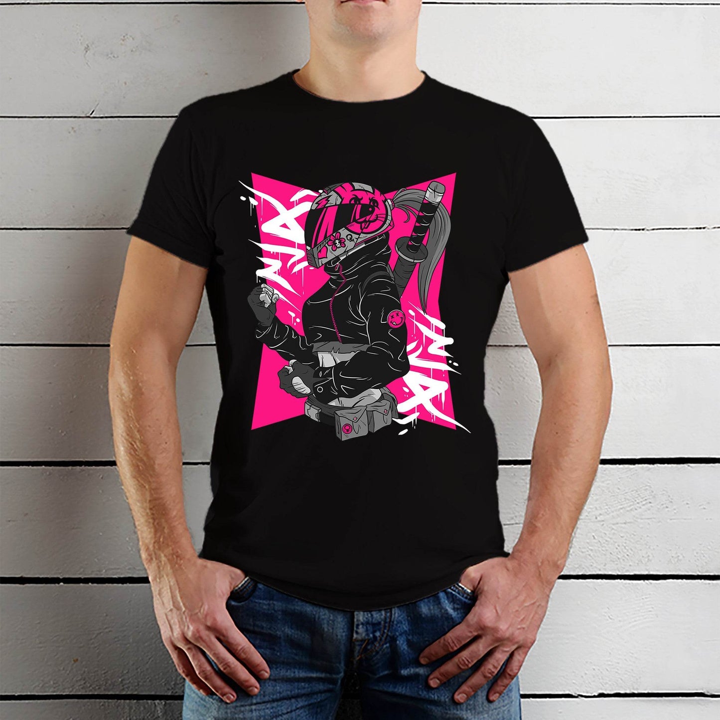Ready Anime Motorcycle - Unisex Round Neck Regular Fit 100% Combed Cotton Half Sleeve T-Shirt - Mojilo Mart