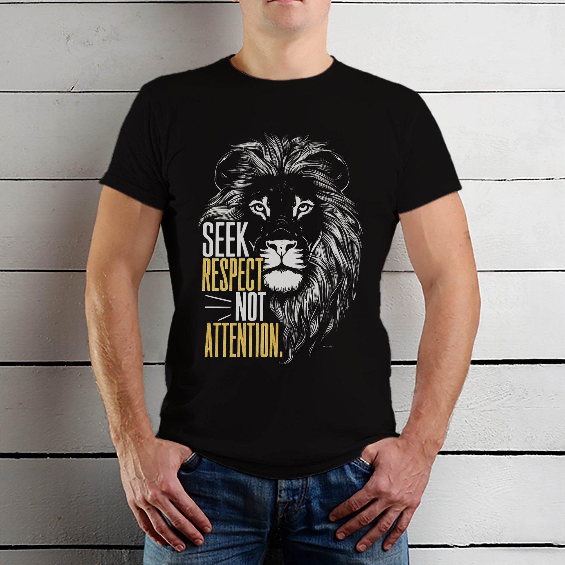 SEEK RESPECT NOT ATTENTION - Unisex Round Neck Regular Fit 100% Combed Cotton Half Sleeve T-Shirt - Mojilo Mart