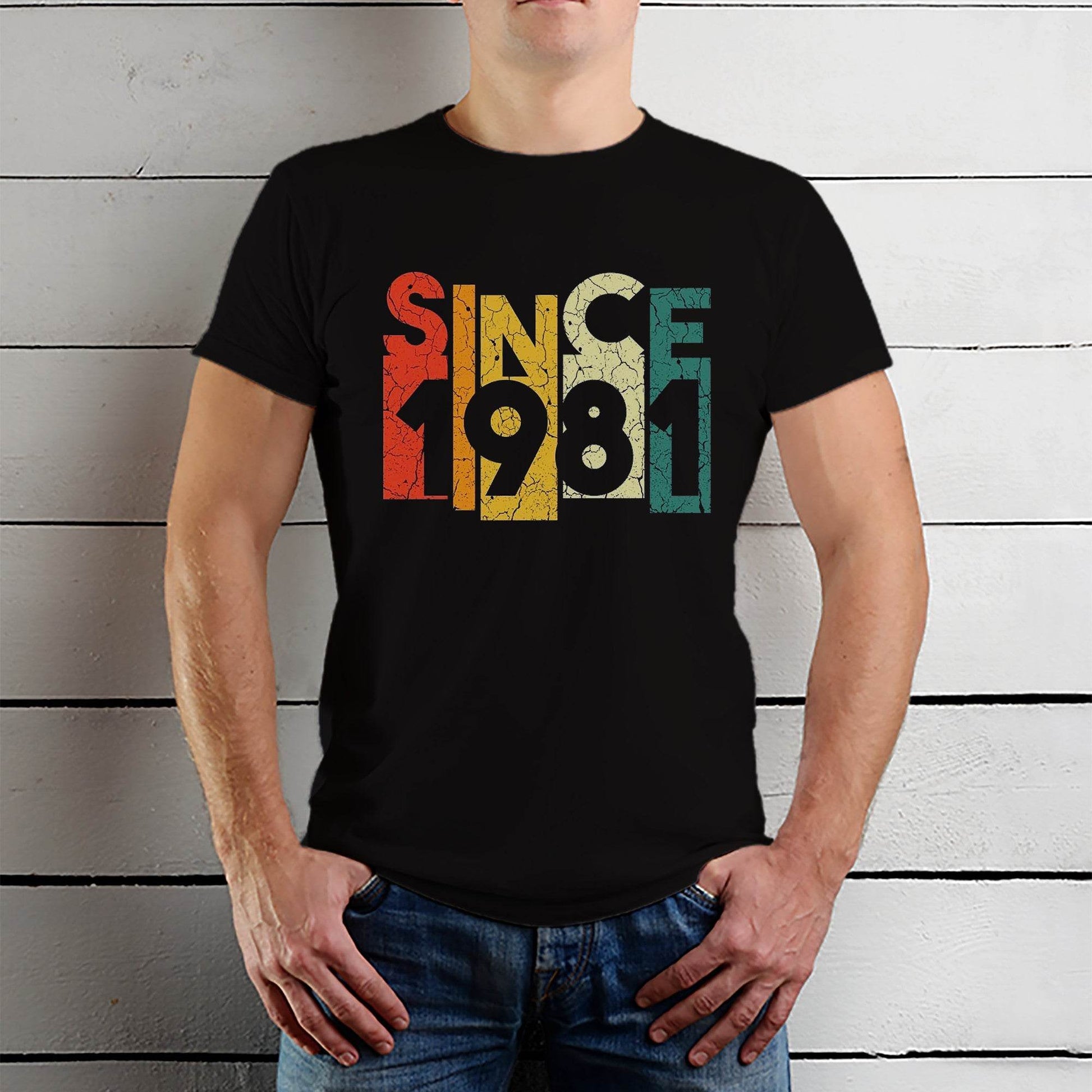 SINCE 1981 - Unisex Round Neck Regular Fit 100% Combed Cotton Half Sleeve T-Shirt (Copy) - Mojilo Mart