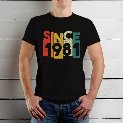 SINCE 1981 - Unisex Round Neck Regular Fit 100% Combed Cotton Half Sleeve T-Shirt (Copy) - Mojilo Mart