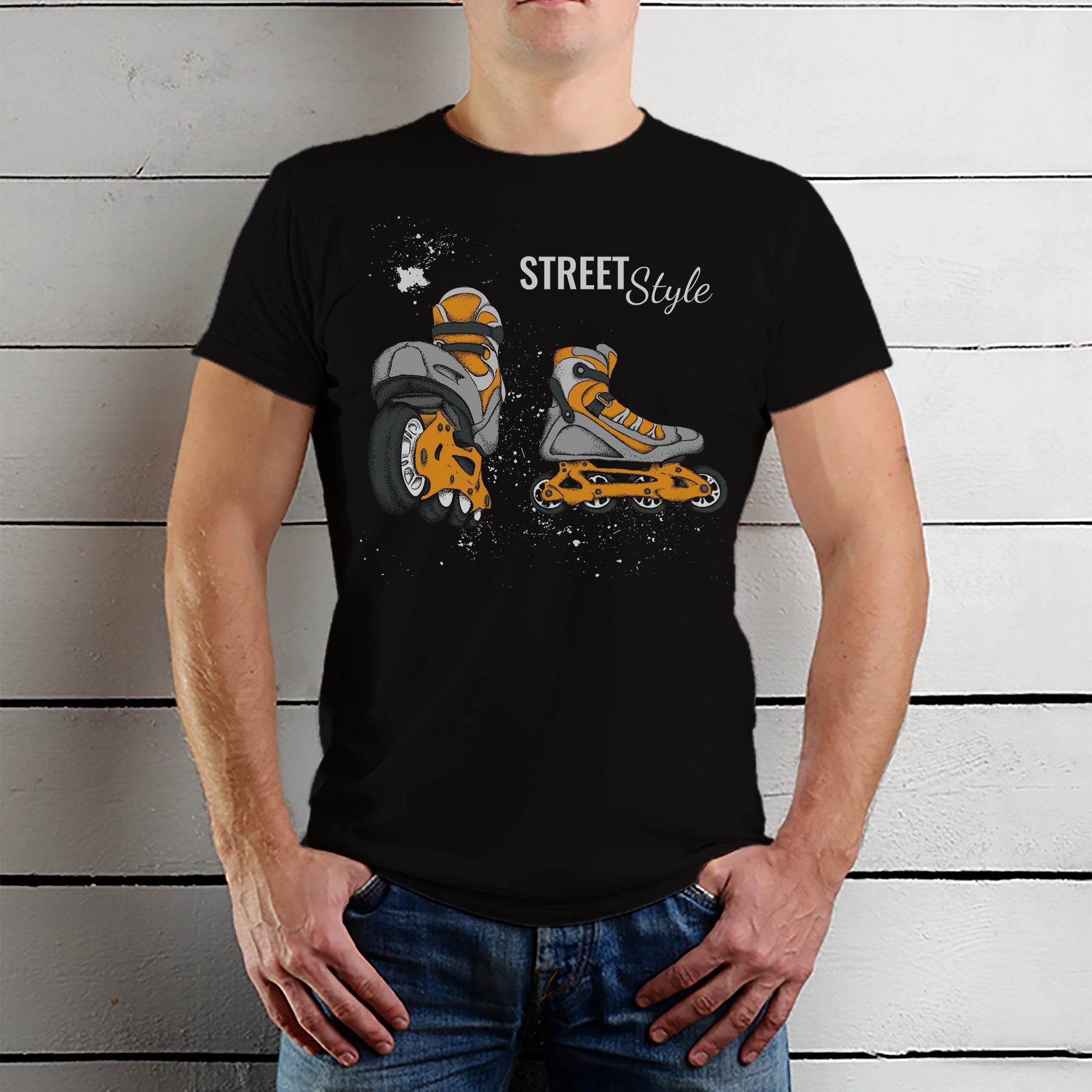 STREET Style Print - Unisex Round Neck Regular Fit 100% Combed Cotton Half Sleeve T-Shirt - Mojilo Mart