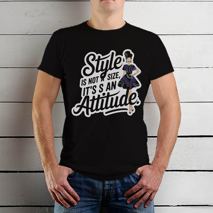 STYLE IS NOT A SIZE IT'S AN ATTITUDE - Unisex Round Neck Regular Fit 100% Combed Cotton Half Sleeve T-Shirt - Mojilo Mart