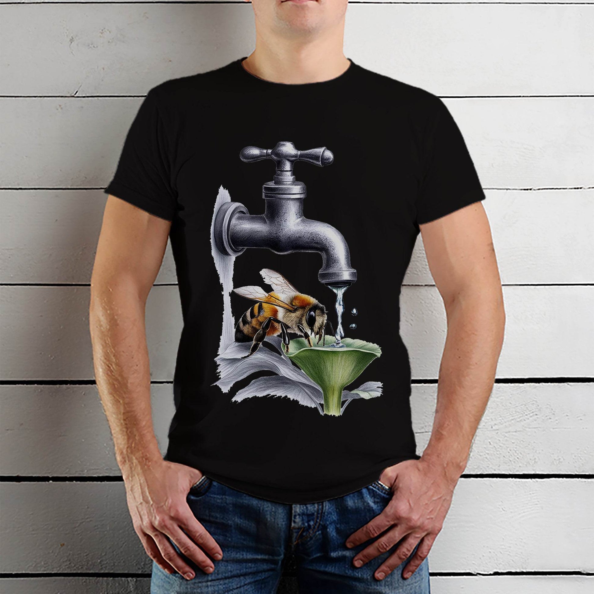 Save the Bees Tee - Unisex Round Neck Regular Fit 100% Combed Cotton Half Sleeve T-Shirt - Mojilo Mart