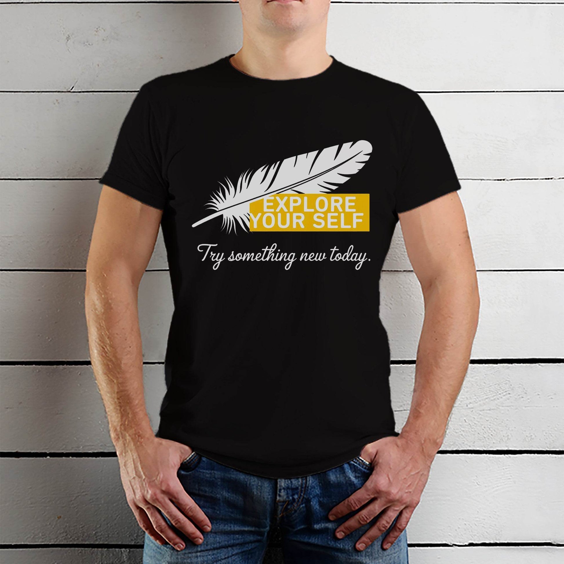 Explore Your Self - Unisex Round Neck Regular Fit 100% Combed Cotton Half Sleeve T-Shirt - Mojilo Mart
