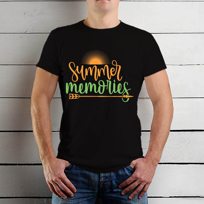 Summer Memories - Unisex Round Neck Regular Fit 100% Combed Cotton Half Sleeve T-Shirt - Mojilo Mart