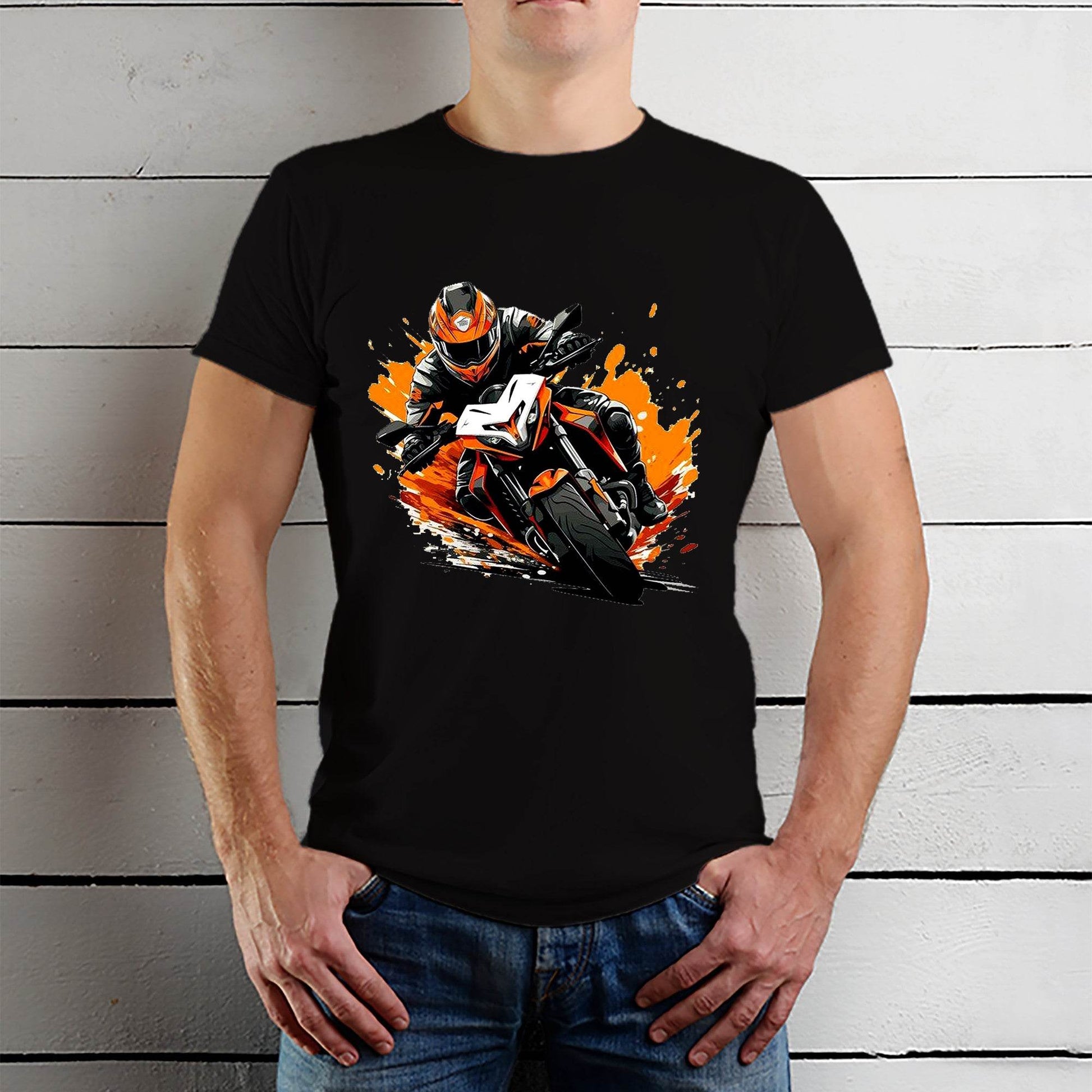 Super sport motorcycle - Unisex Round Neck Regular Fit 100% Combed Cotton Half Sleeve T-Shirt - Mojilo Mart