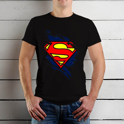 Superman Torn - Unisex Round Neck Regular Fit 100% Combed Cotton Half Sleeve T-Shirt - Mojilo Mart