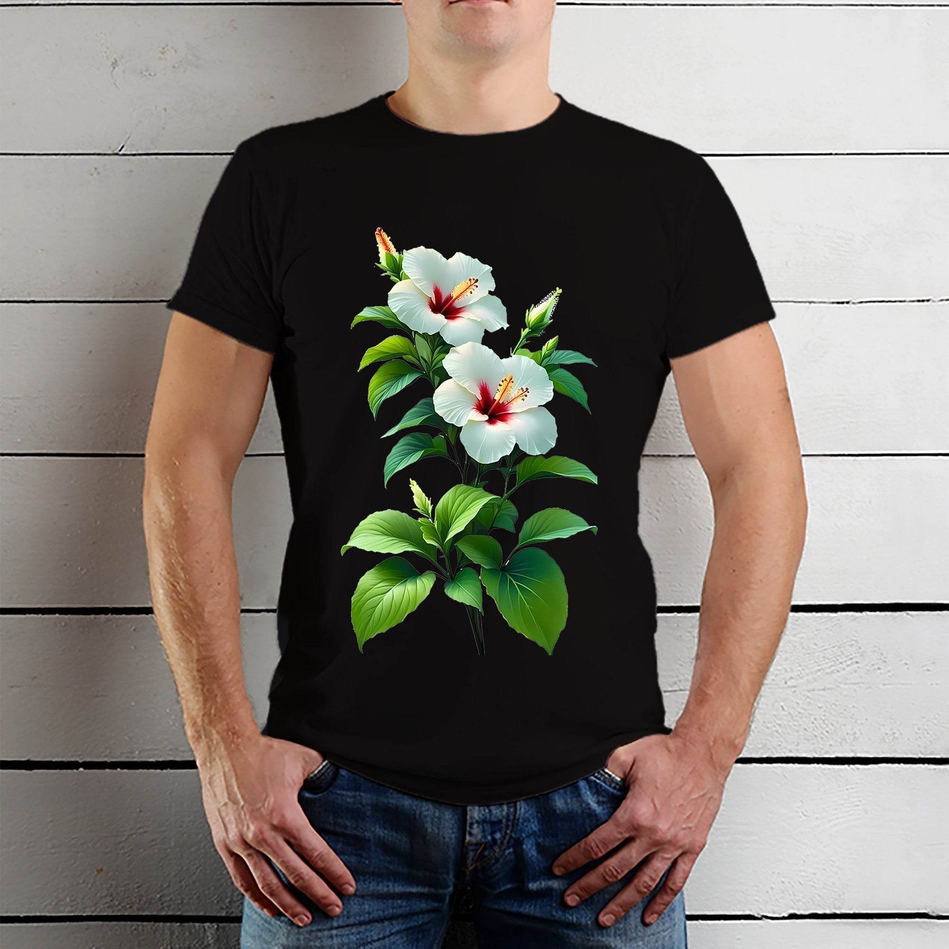 Swapo Floral Tee - Unisex Round Neck Regular Fit 100% Combed Cotton Half Sleeve T-Shirt - Mojilo Mart