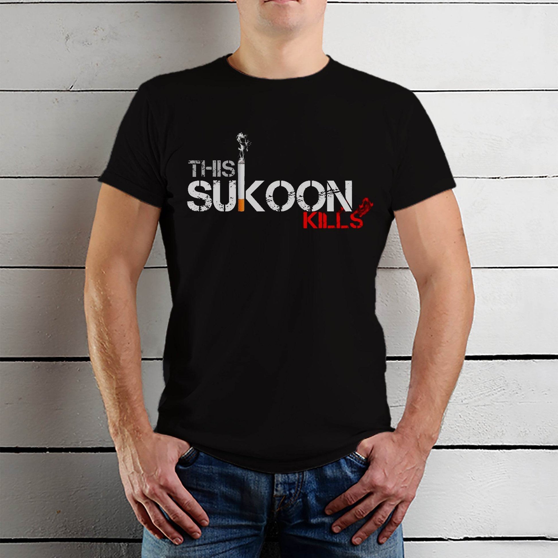 THIS SUKOON KILLS - Unisex Round Neck Regular Fit 100% Combed Cotton Half Sleeve T-Shirt - Mojilo Mart