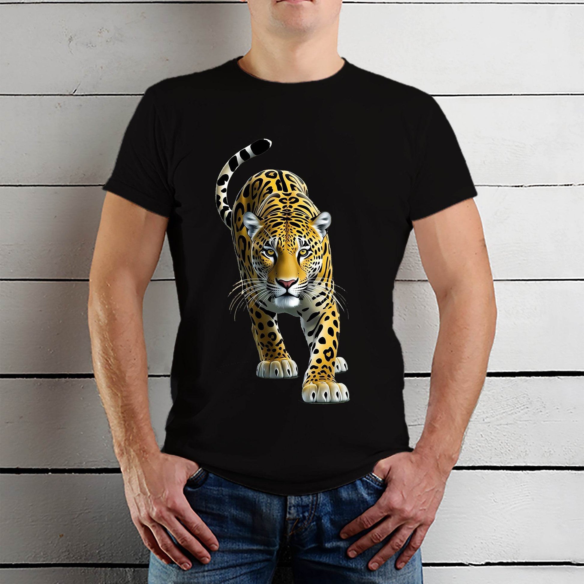 TIGER JUNGLE ANIMALS - Unisex Round Neck Regular Fit 100% Combed Cotton Half Sleeve T-Shirt - Mojilo Mart