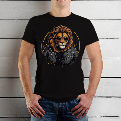 This Stylish Lion - Unisex Round Neck Regular Fit 100% Combed Cotton Half Sleeve T-Shirt - Mojilo Mart