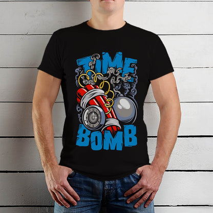 Time Bomb - Unisex Round Neck Regular Fit 100% Combed Cotton Half Sleeve T-Shirt - Mojilo Mart