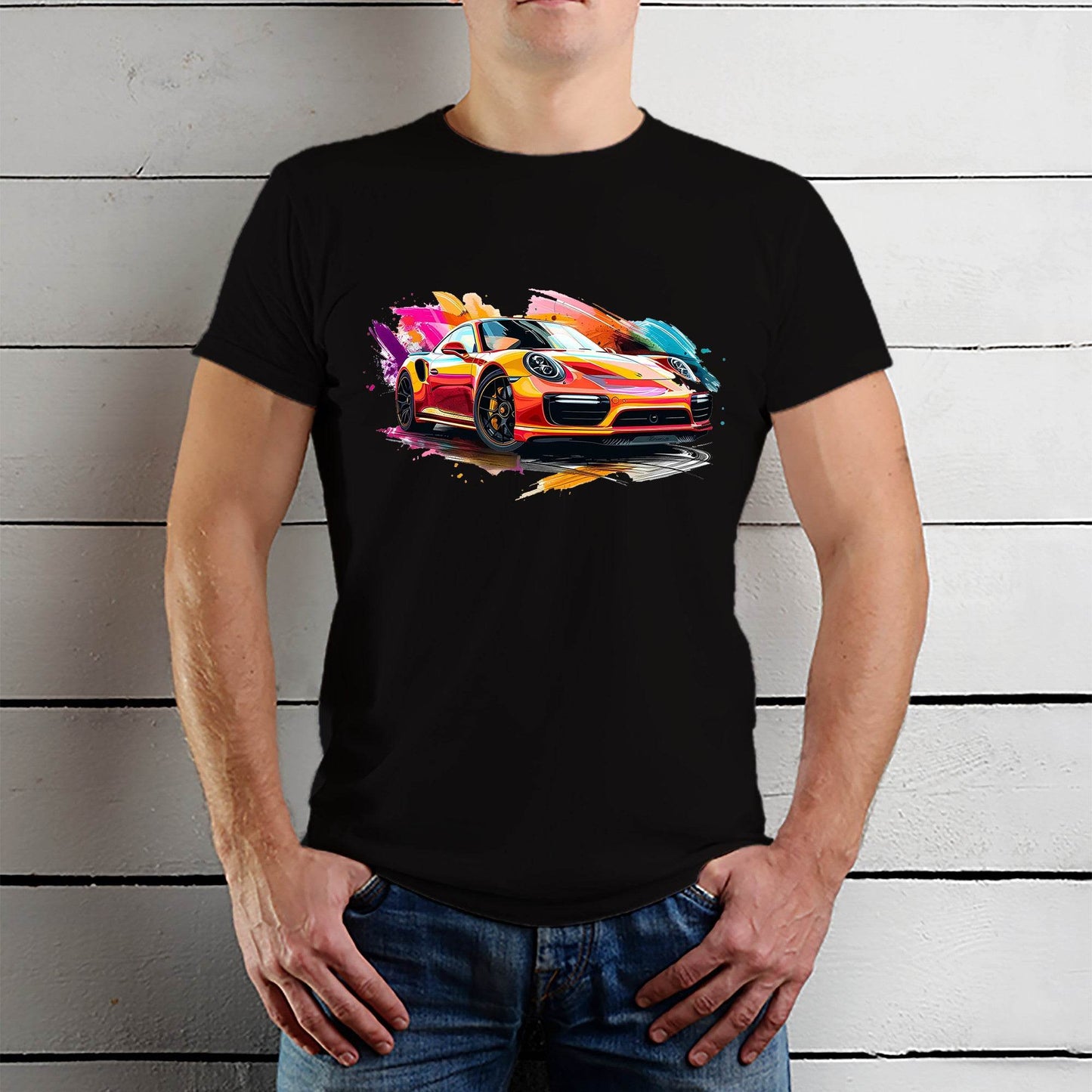 Tokyo Classic GT3 RS - Unisex Round Neck Regular Fit 100% Combed Cotton Half Sleeve T-Shirt - Mojilo Mart
