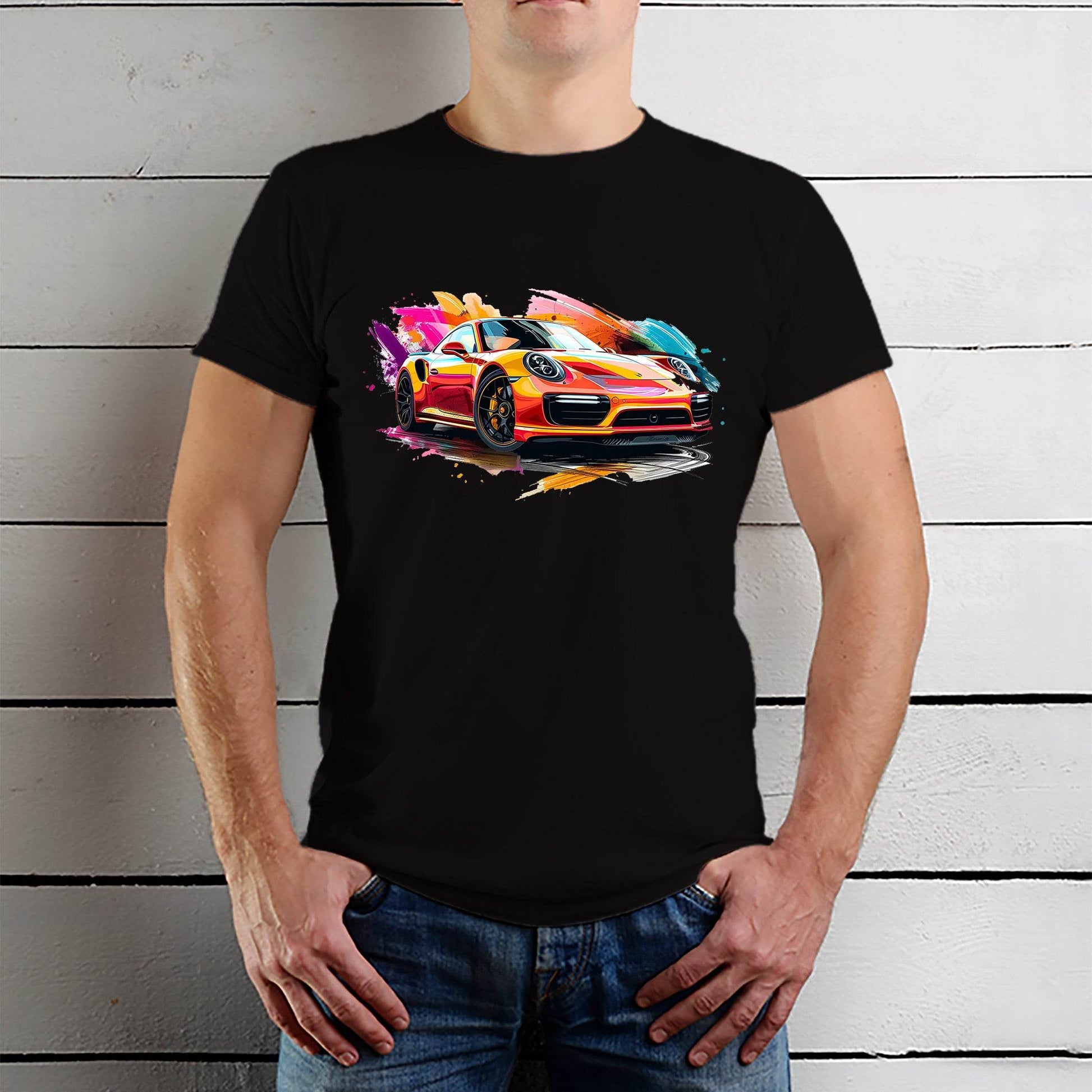 Tokyo Classic GT3 RS - Unisex Round Neck Regular Fit 100% Combed Cotton Half Sleeve T-Shirt - Mojilo Mart