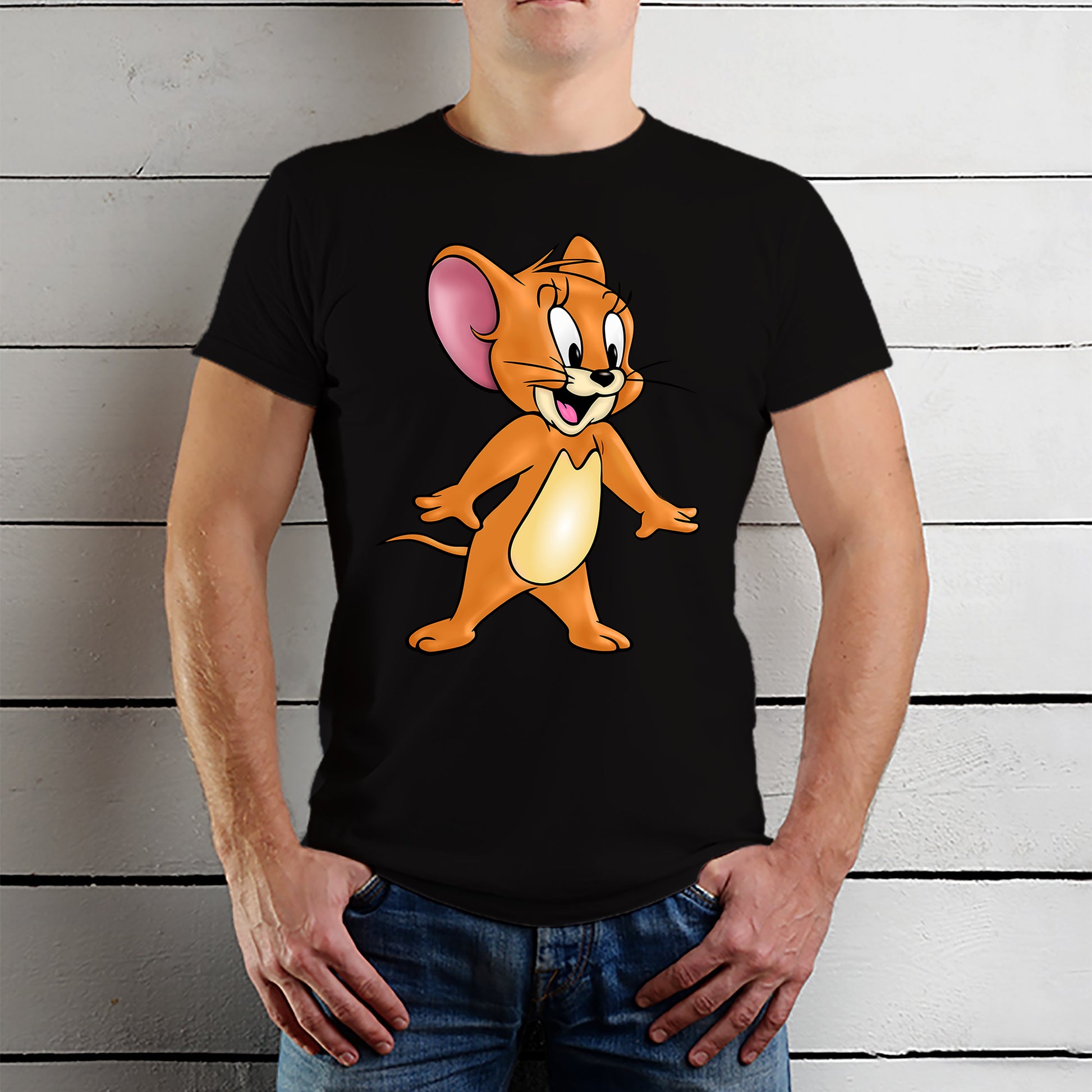Tom & Jerry - Unisex Round Neck Regular Fit 100% Combed Cotton Half Sleeve T-Shirt - Mojilo Mart