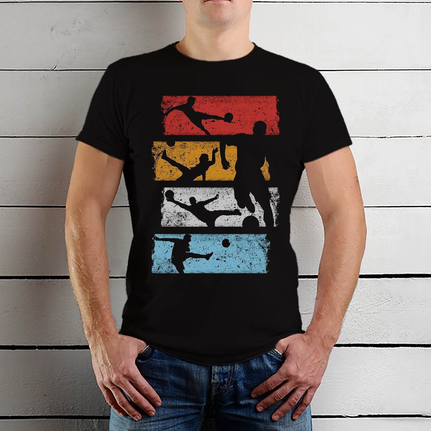 Vintage Volleyball Player Beach - Unisex Round Neck Regular Fit 100% Combed Cotton Half Sleeve T-Shirt - Mojilo Mart