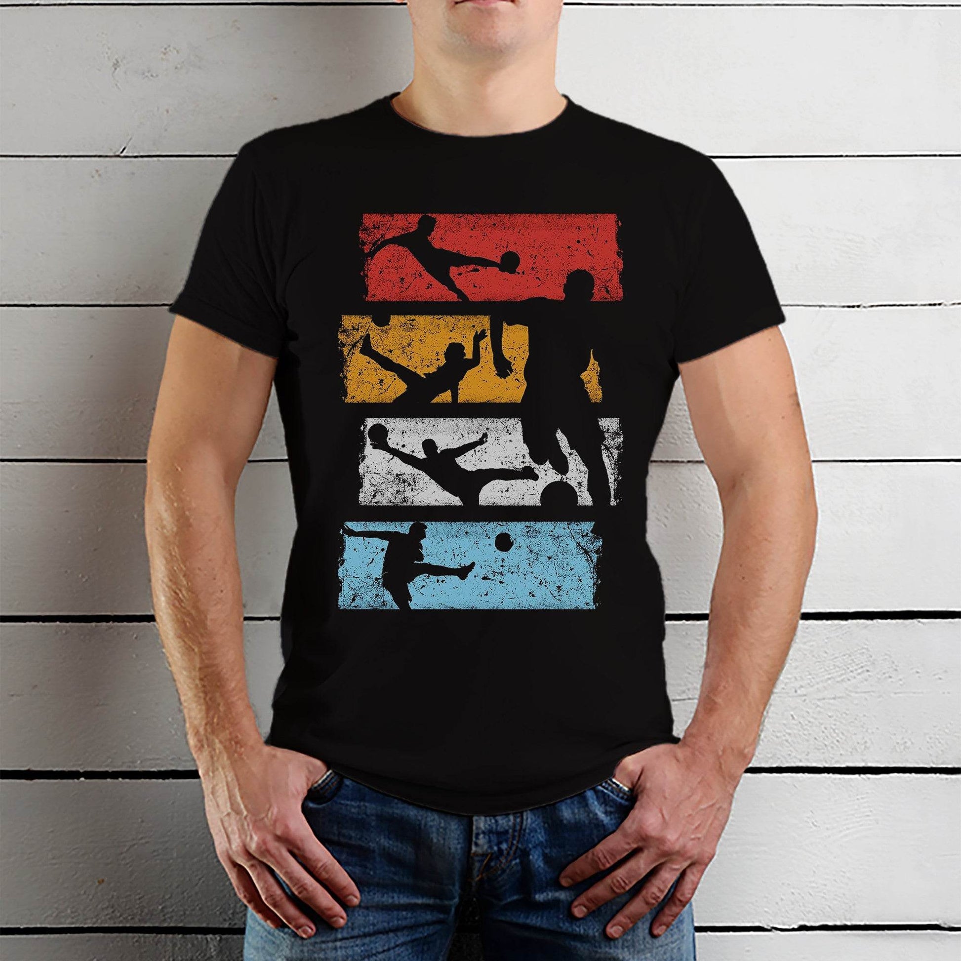 Vintage Volleyball Player Beach - Unisex Round Neck Regular Fit 100% Combed Cotton Half Sleeve T-Shirt - Mojilo Mart
