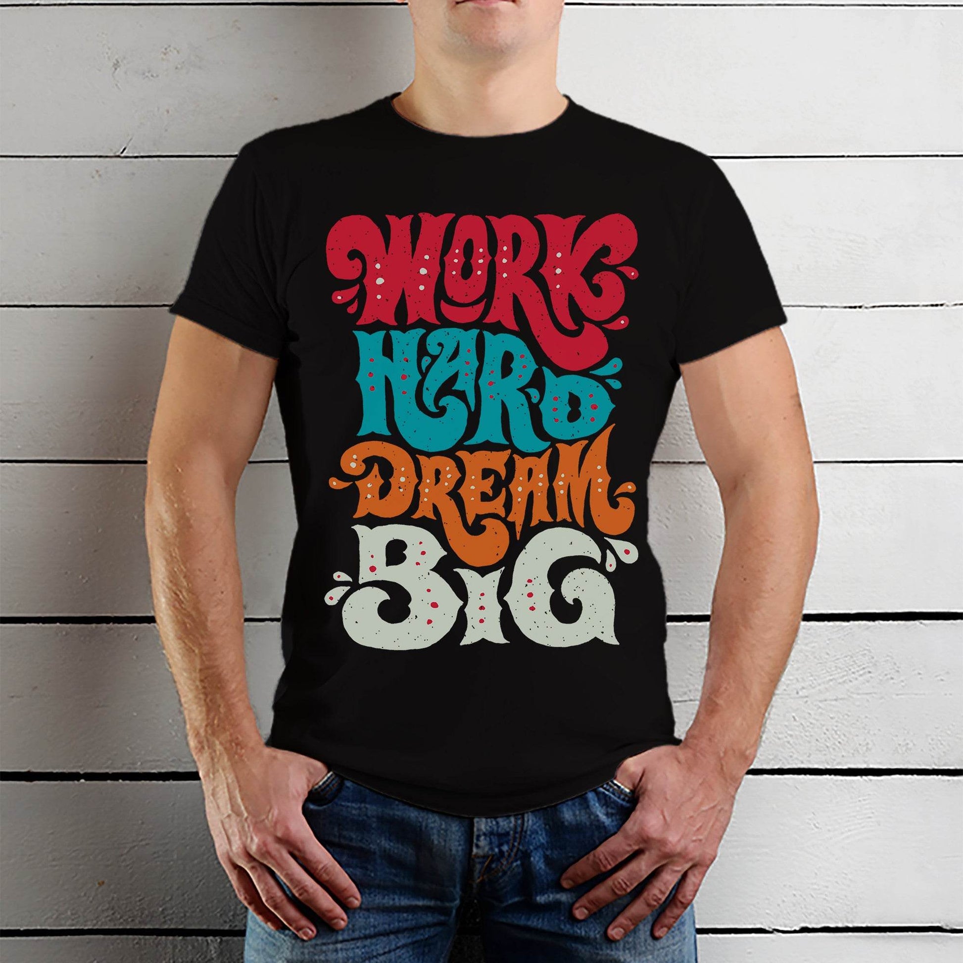 WORIG HORO DREAMG BIG - Unisex Round Neck Regular Fit 100% Combed Cotton Half Sleeve T-Shirt - Mojilo Mart