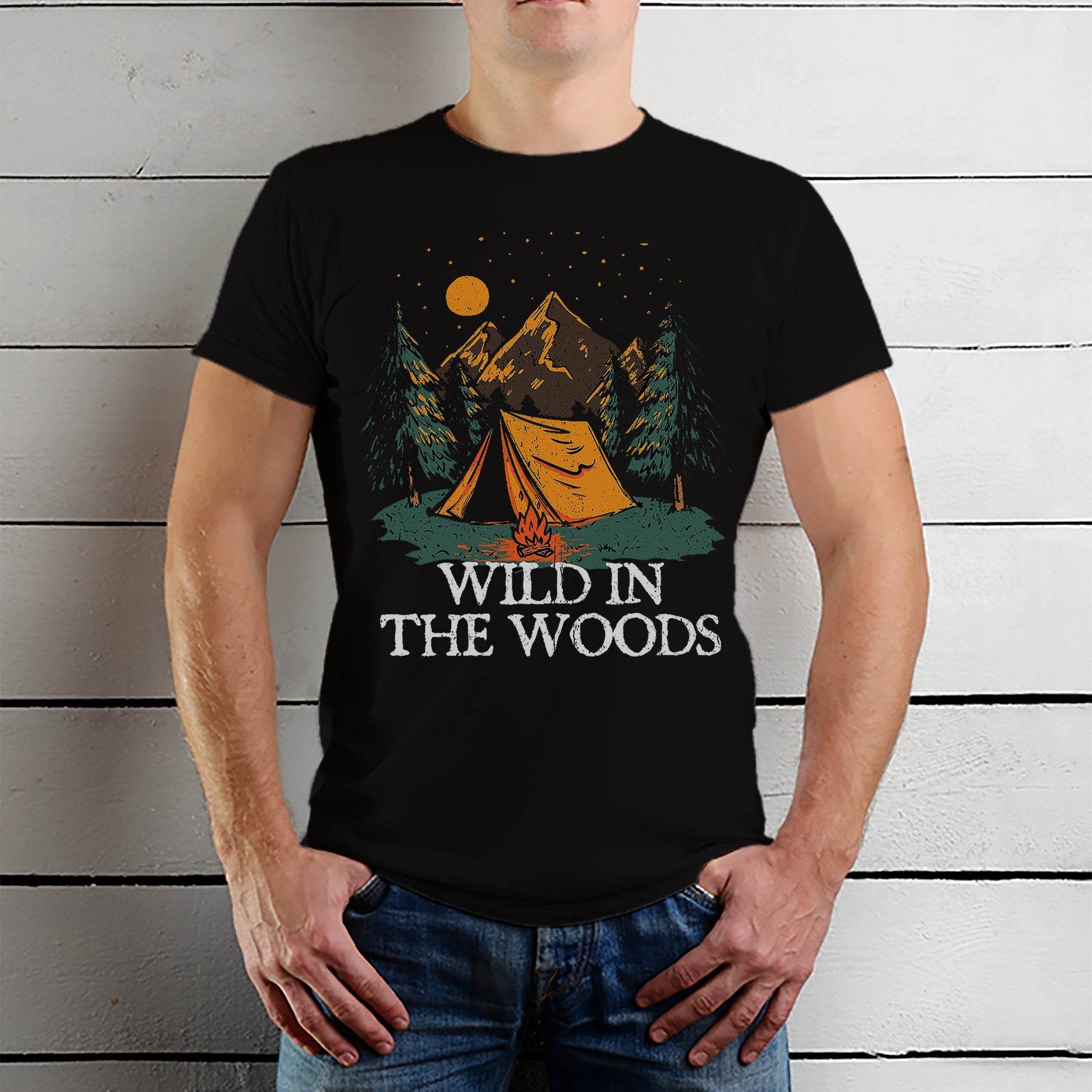 Wild In The Woods - Unisex Round Neck Regular Fit 100% Combed Cotton Half Sleeve T-Shirt - Mojilo Mart