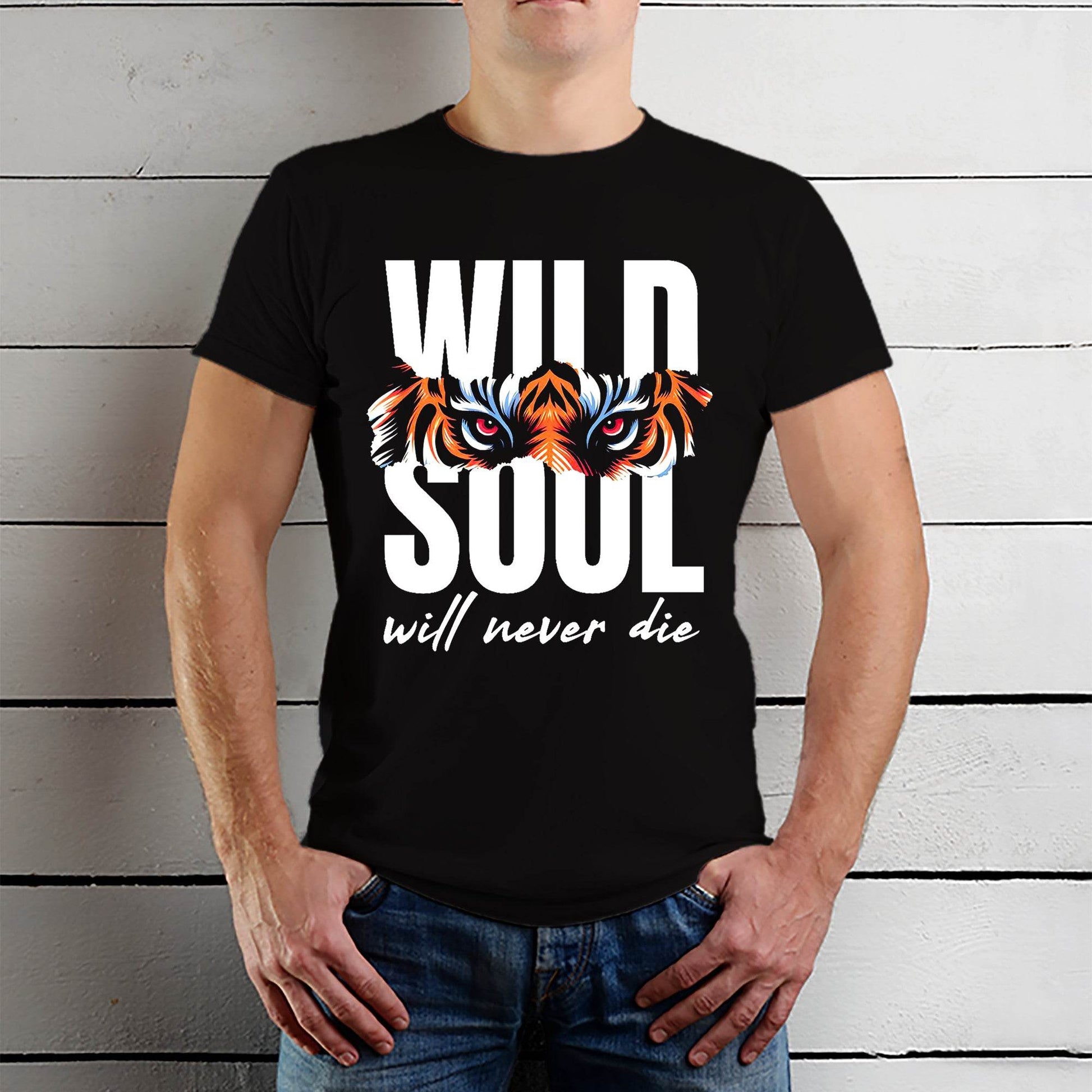 Wild Soul Will Never Die - Unisex Round Neck Regular Fit 100% Combed Cotton Half Sleeve T-Shirt - Mojilo Mart