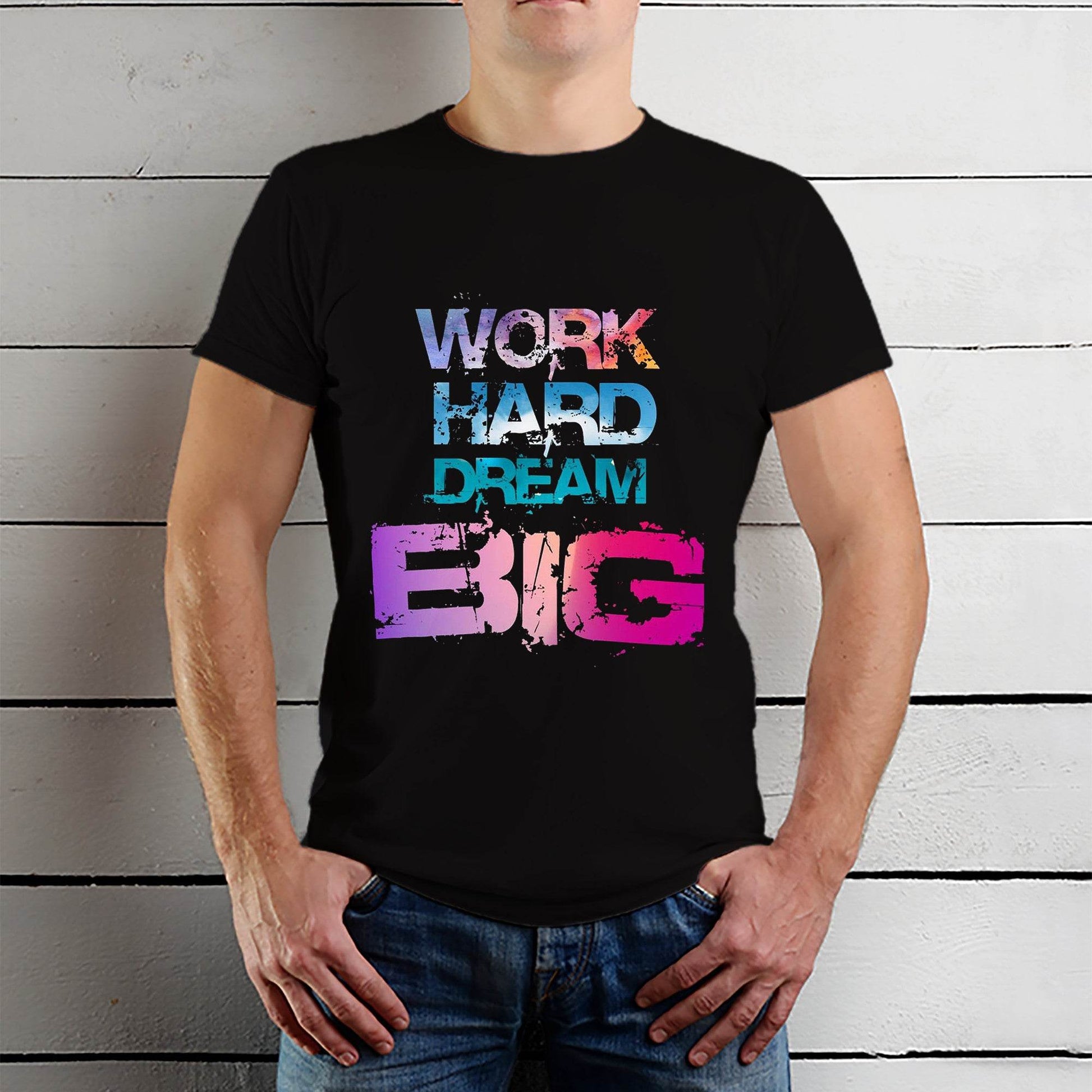 Work Head Dream Big - Unisex Round Neck Regular Fit 100% Combed Cotton Half Sleeve T-Shirt - Mojilo Mart