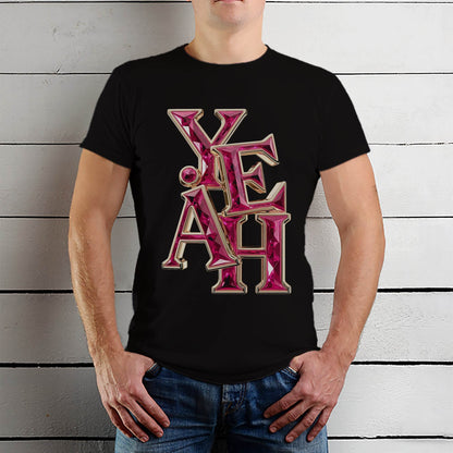 YEAH - Unisex Round Neck Regular Fit 100% Combed Cotton Half Sleeve T-Shirt - Mojilo Mart