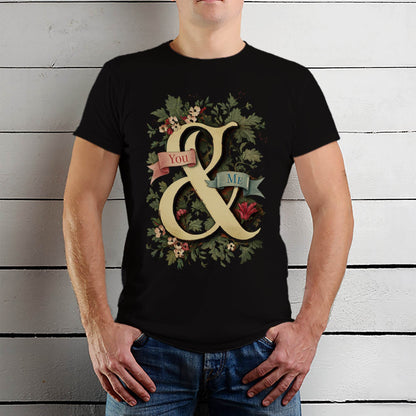 YOU & ME - Unisex Round Neck Regular Fit 100% Combed Cotton Half Sleeve T-Shirt - Mojilo Mart