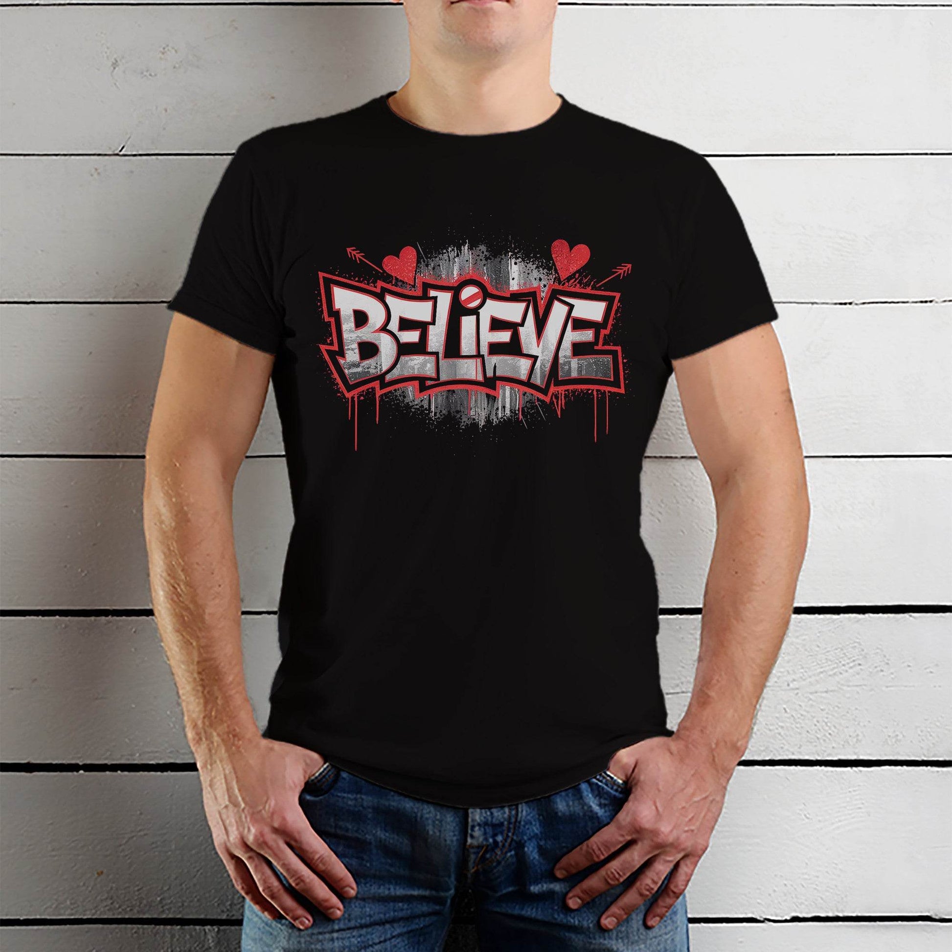 Believe - Unisex Round Neck Regular Fit 100% Combed Cotton Half Sleeve T-Shirt - Mojilo Mart