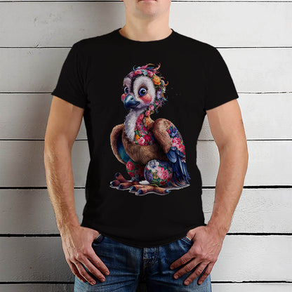 painting of a bird of prey - Unisex Round Neck Regular Fit 100% Combed Cotton Half Sleeve T-Shirt - Mojilo Mart