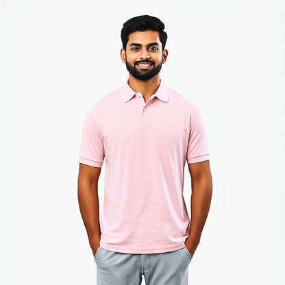 Men Polo Neck Cotton T-Shirt with DTF Printing and custom Tshirt Logo Design