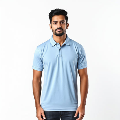 Men Polo Neck Cotton T-Shirt with DTF Printing and custom Tshirt Logo Design