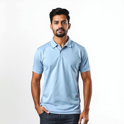 Men Polo Neck Cotton T-Shirt with DTF Printing and custom Tshirt Logo Design
