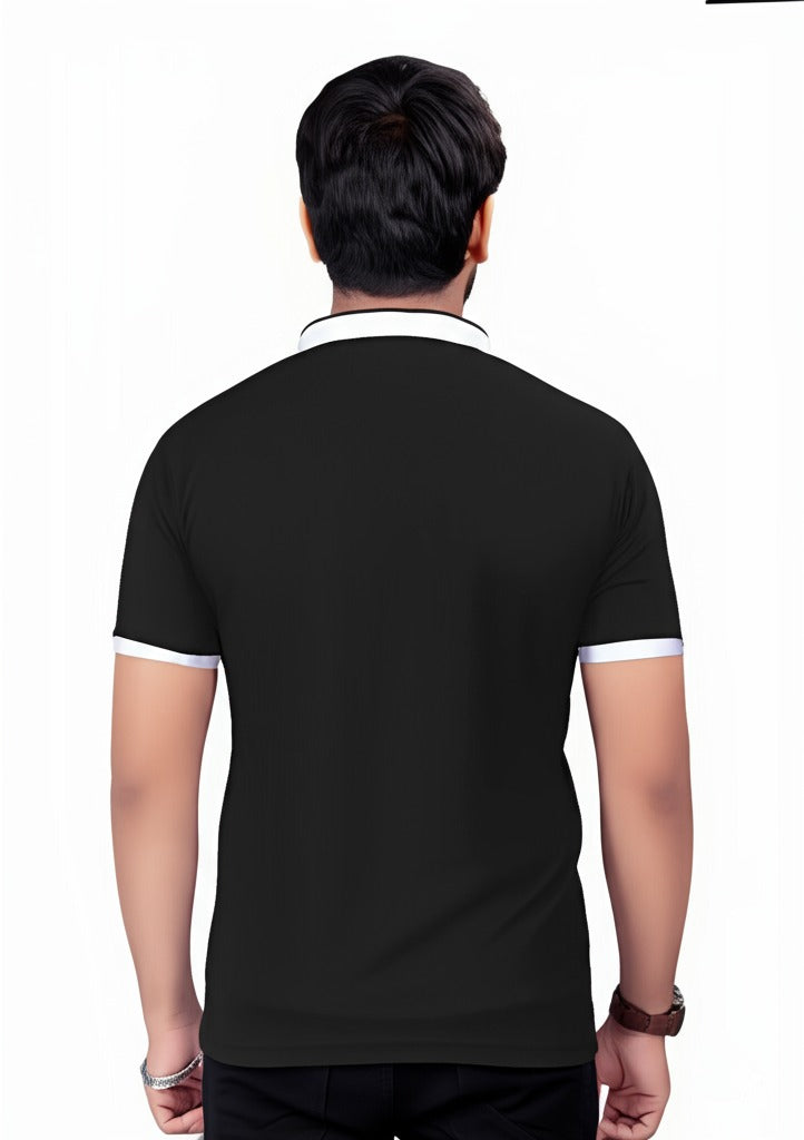 Chinese Collar Dotnet T-Shirt with DTF Printing and 180 GSM Fabric Custom Printing