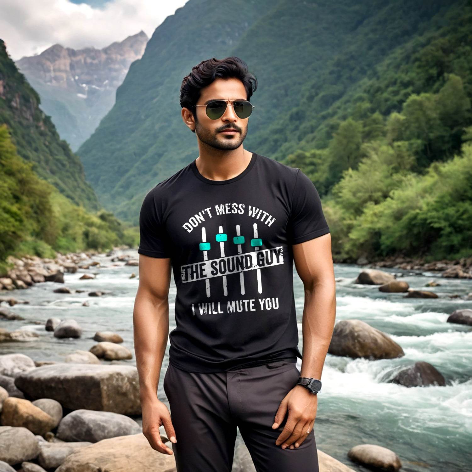 Don't Mess With The Sound Guy - Unisex Round Neck Regular Fit 100% Combed Cotton Half Sleeve T-Shirt (Copy) - Mojilo Mart