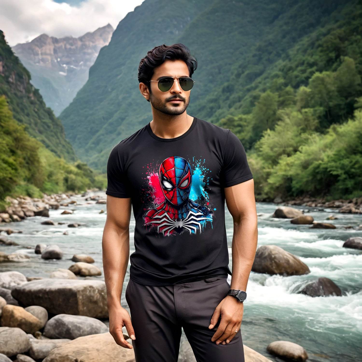 Superman Avengers - Unisex Round Neck Regular Fit 100% Combed Cotton Half Sleeve T-Shirt - Mojilo Mart