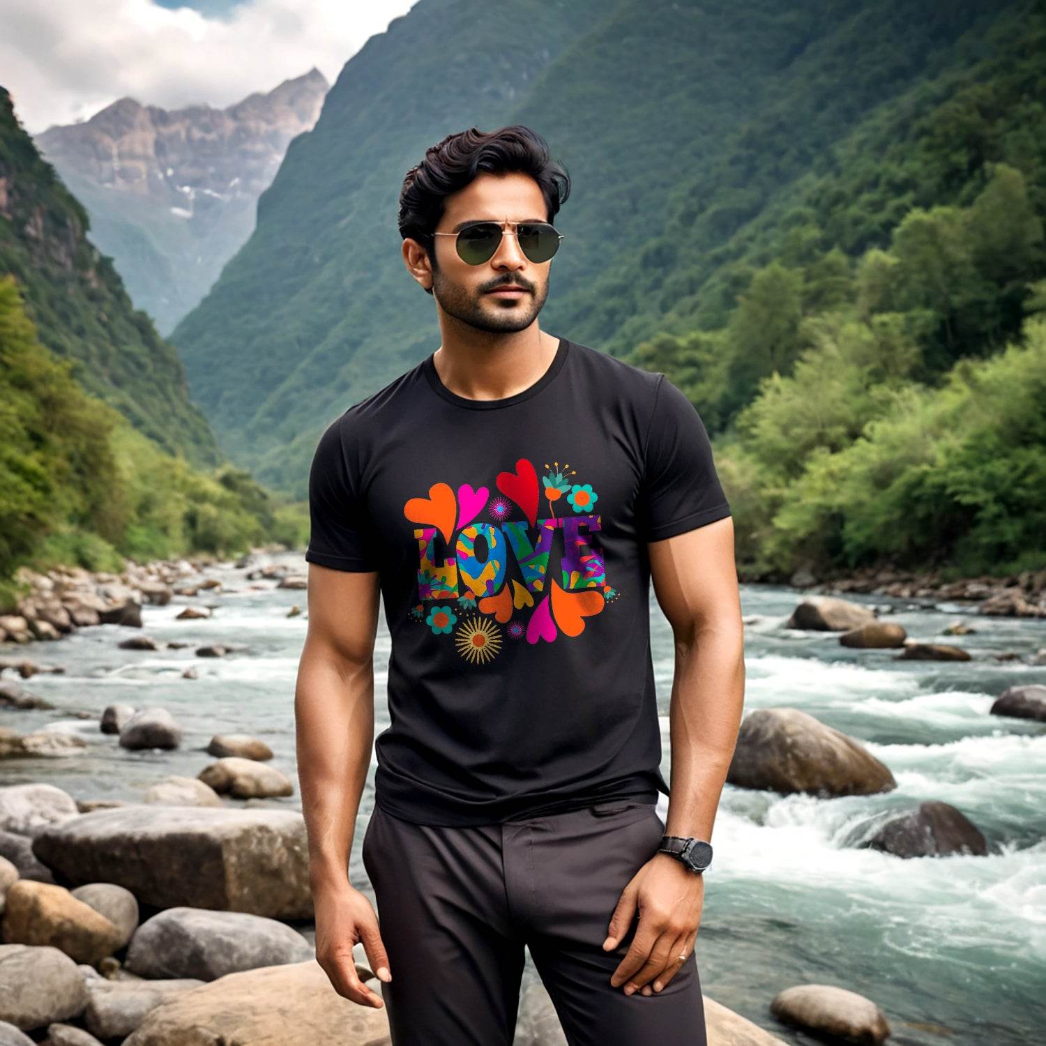 Love TShirt Perfect - Unisex Round Neck Regular Fit 100% Combed Cotton Half Sleeve T-Shirt - Mojilo Mart