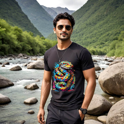 Snake the 12 zodiac signs Essential - Unisex Round Neck Regular Fit 100% Combed Cotton Half Sleeve T-Shirt - Mojilo Mart