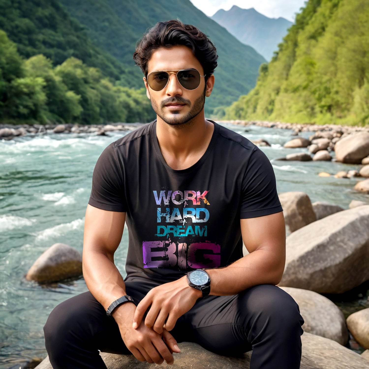 Work Head Dream Big - Unisex Round Neck Regular Fit 100% Combed Cotton Half Sleeve T-Shirt - Mojilo Mart