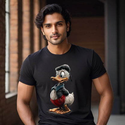 Disney Characters Donald Duck - Unisex Round Neck Regular Fit 100% Combed Cotton Half Sleeve T-Shirt - Mojilo Mart
