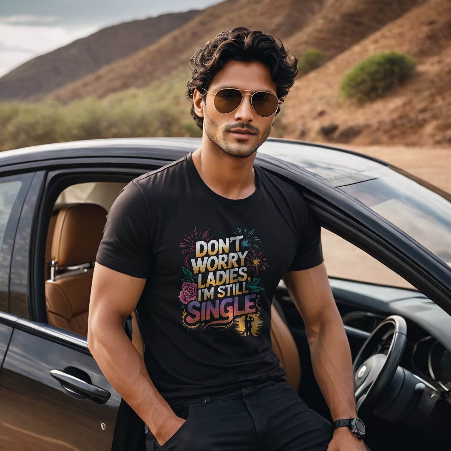 Don't Worry Ladies, I'M Still Single - Unisex Round Neck Regular Fit 100% Combed Cotton Half Sleeve T-Shirt - Mojilo Mart