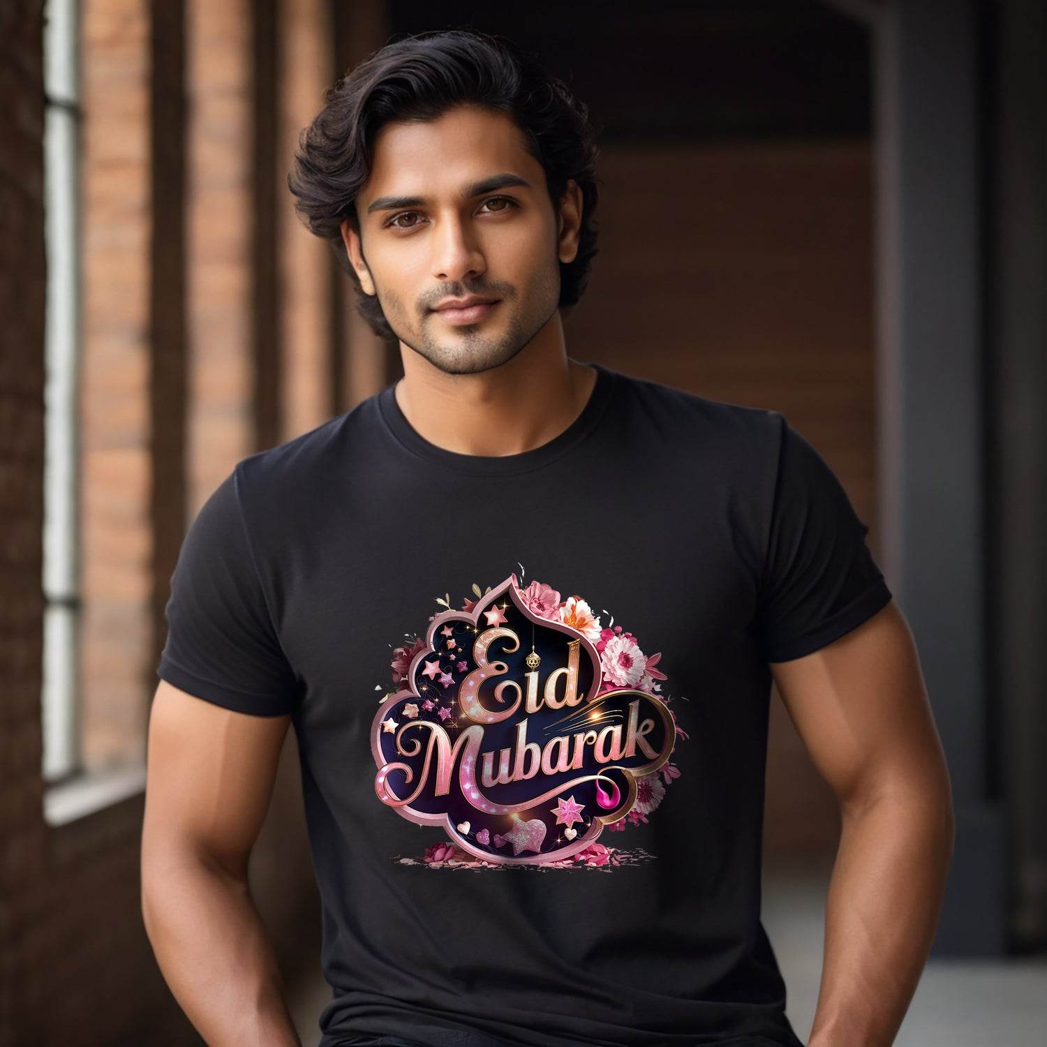 Eid Mubarak - Unisex Round Neck Regular Fit 100% Combed Cotton Half Sleeve T-Shirt - Mojilo Mart