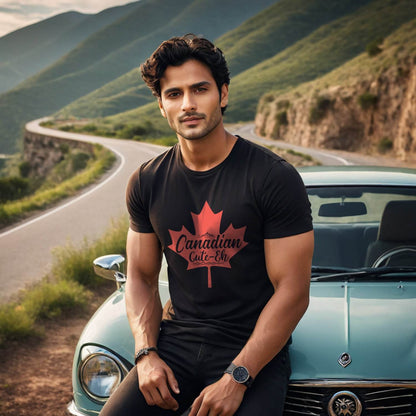 Graphic Canada Canadian Cute-Eh - Unisex Round Neck Regular Fit 100% Combed Cotton Half Sleeve T-Shirt - Mojilo Mart