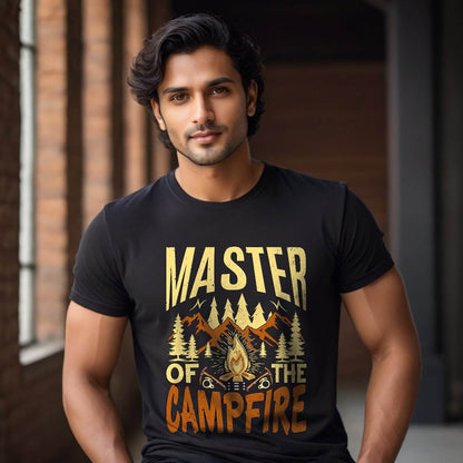 Master Of The Campfire - Unisex Round Neck Regular Fit 100% Combed Cotton Half Sleeve T-Shirt - Mojilo Mart