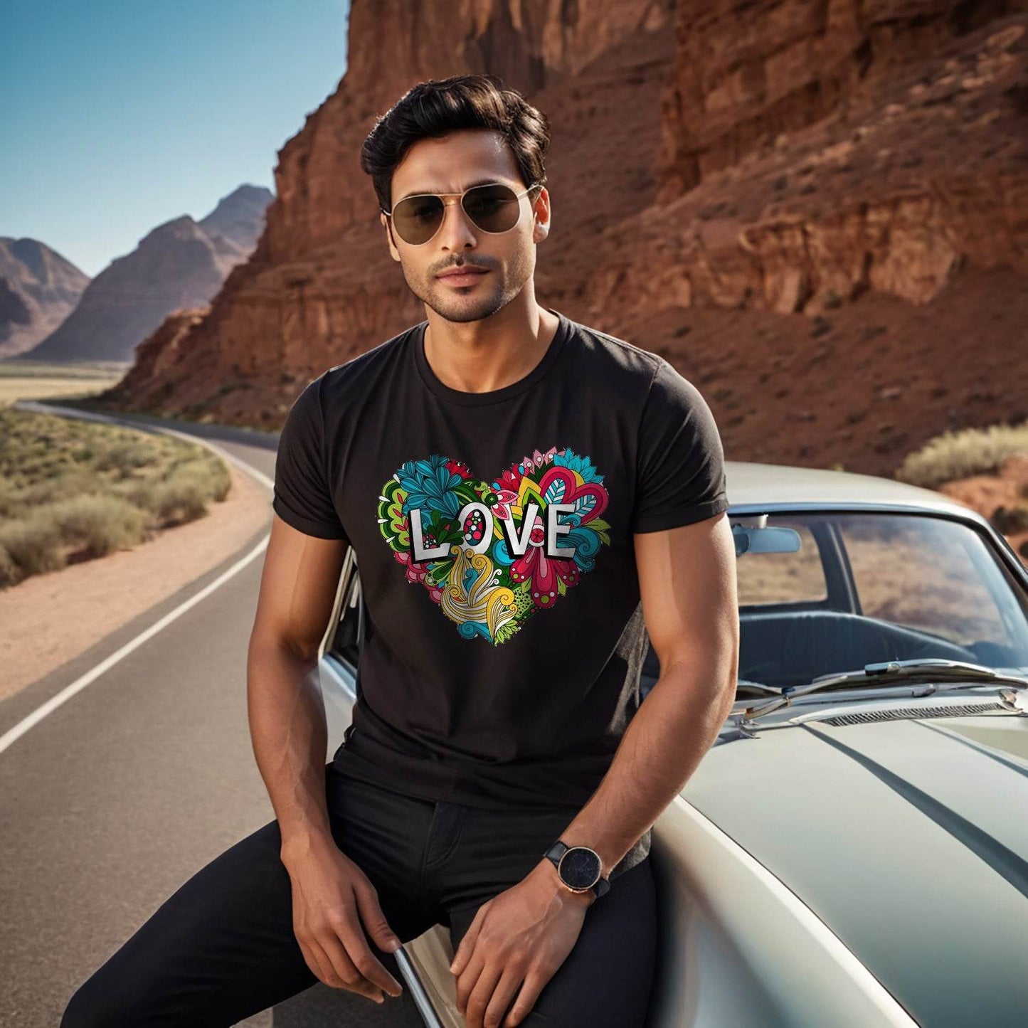 Love Matching Couple - Unisex Round Neck Regular Fit 100% Combed Cotton Half Sleeve T-Shirt - Mojilo Mart