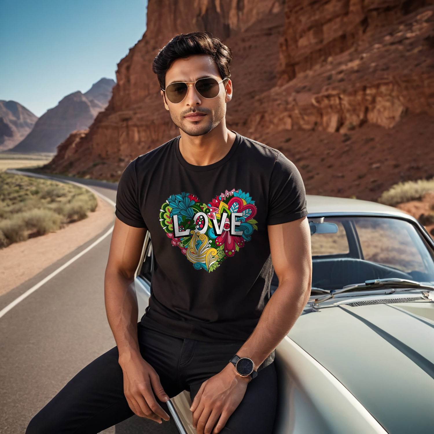 Love Matching Couple - Unisex Round Neck Regular Fit 100% Combed Cotton Half Sleeve T-Shirt - Mojilo Mart