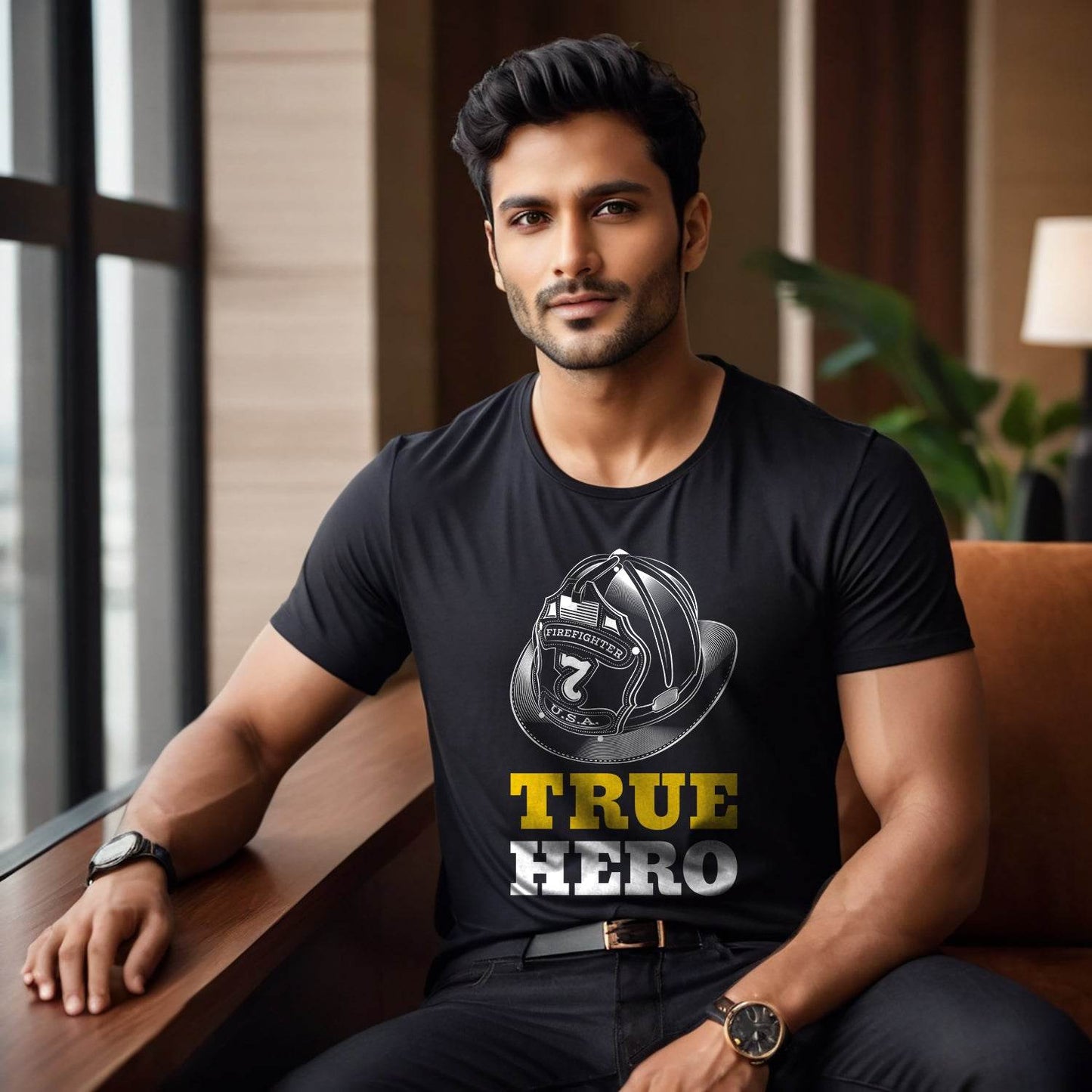 True Hero - Unisex Round Neck Regular Fit 100% Combed Cotton Half Sleeve T-Shirt - Mojilo Mart